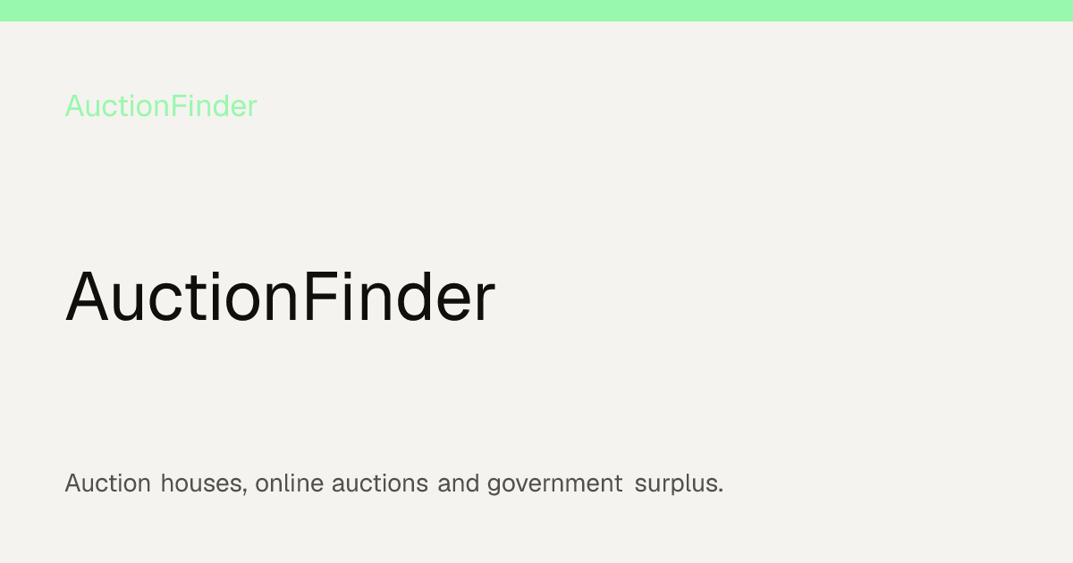 Find auction houses and platforms | AuctionFinder preview